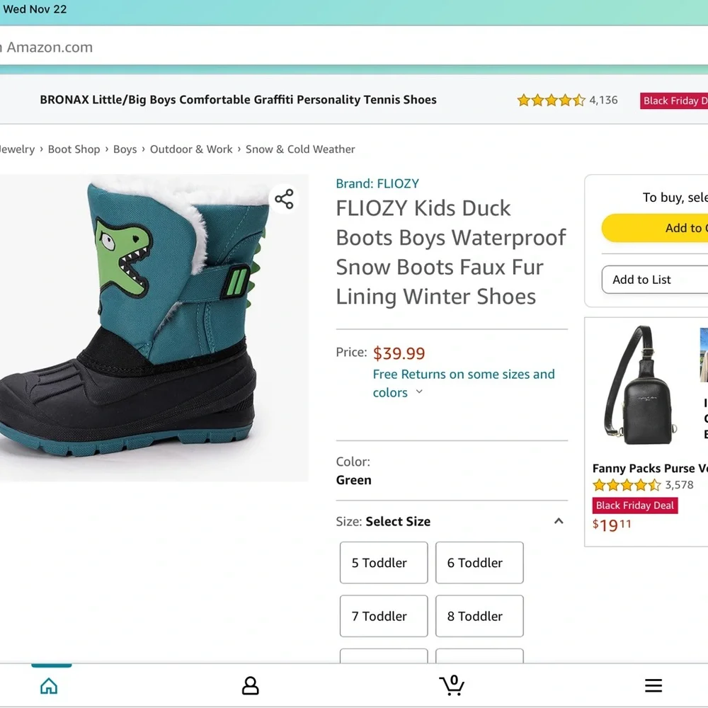 Thermolite Faux Fur Lined Snow Boots (#8)